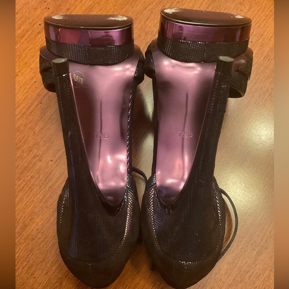 BCBGMAXAZRIA Iridescent Leather Platform Stiletto Heels women’s Size 7.5 - Picture 6 of 6